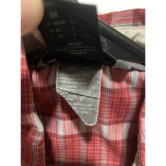Millet Mountain By Experience Men’s Size Small S Red Plaid Button Short Sleeve - Picture 11 of 11